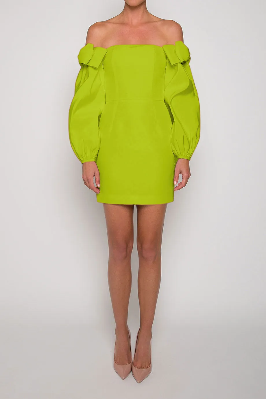 Katie Silk Faille Mini Dress