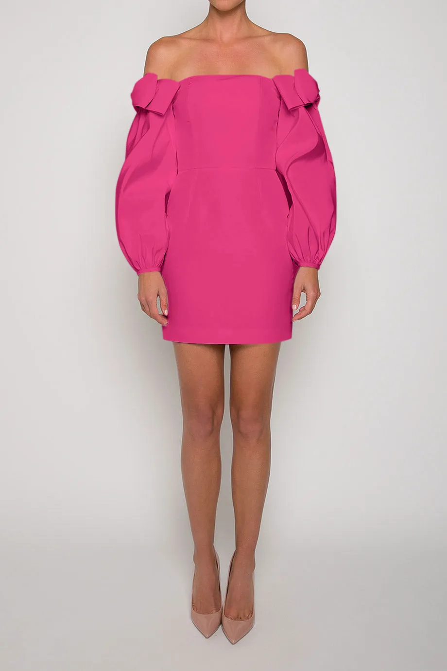Katie Silk Faille Mini Dress