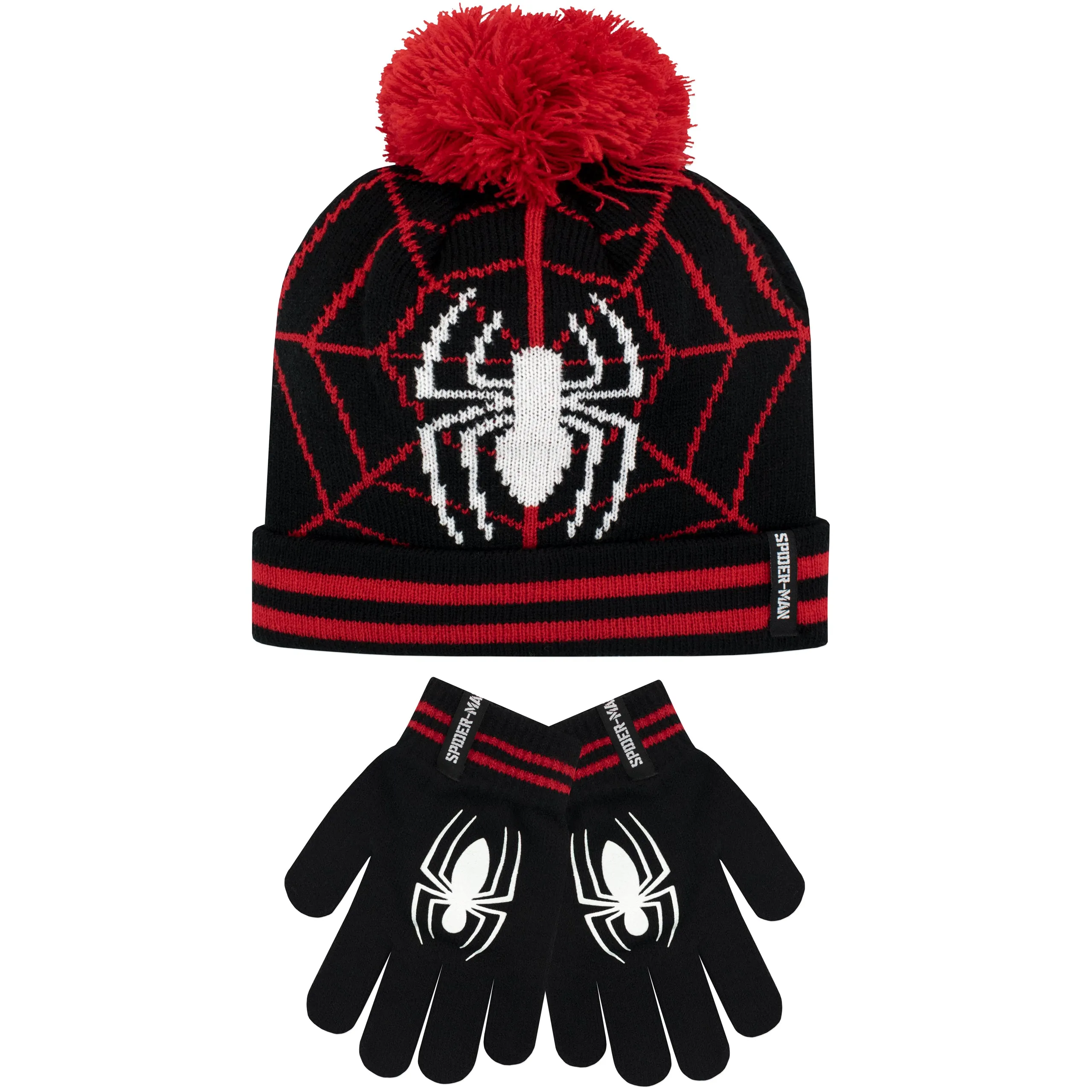 Kids Spider-Man Winter Hat and Gloves Set