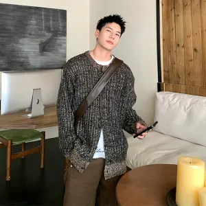 Knitwear Round Neck Cardigan Sweater