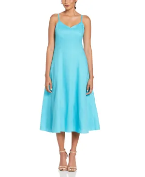 Linen Thin Strap Midi Dress