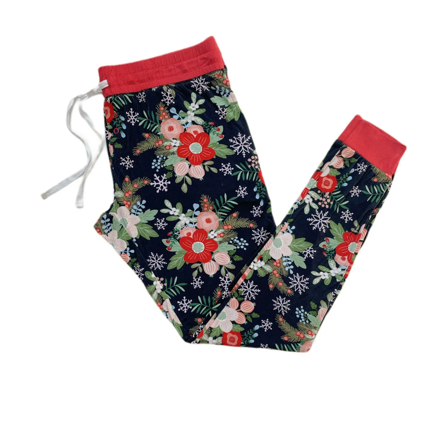 Little Sleepies Poinsettia Floral Women's Bamboo 2pc Pajama Set