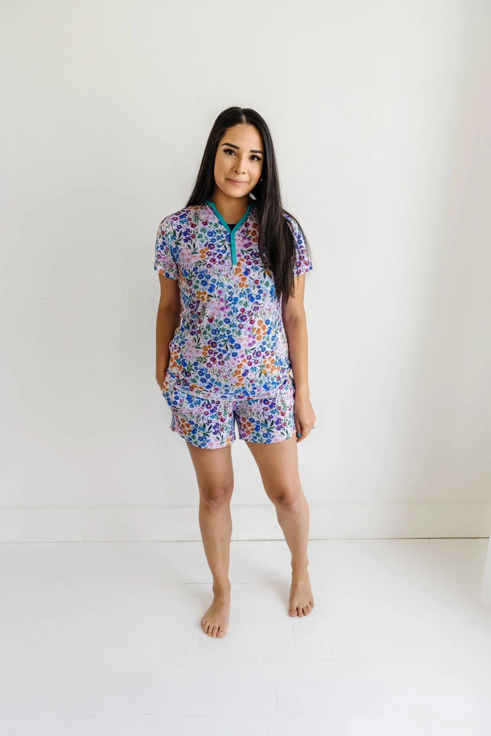 Little Sleepies Sweet Pea Floral Women's S/S Top w/Shorts Pajama Set