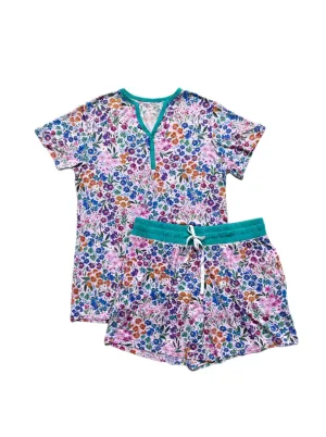 Little Sleepies Sweet Pea Floral Women's S/S Top w/Shorts Pajama Set
