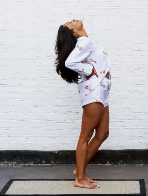 Lobster Edition Bamboo Vegan Silk Pyjama Set | Short