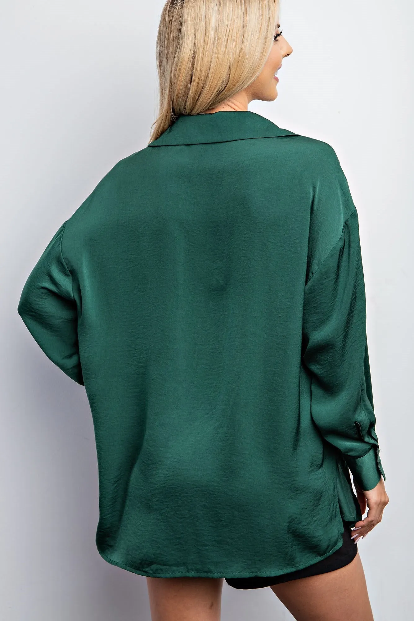 Long Sleeve Collared Blouse