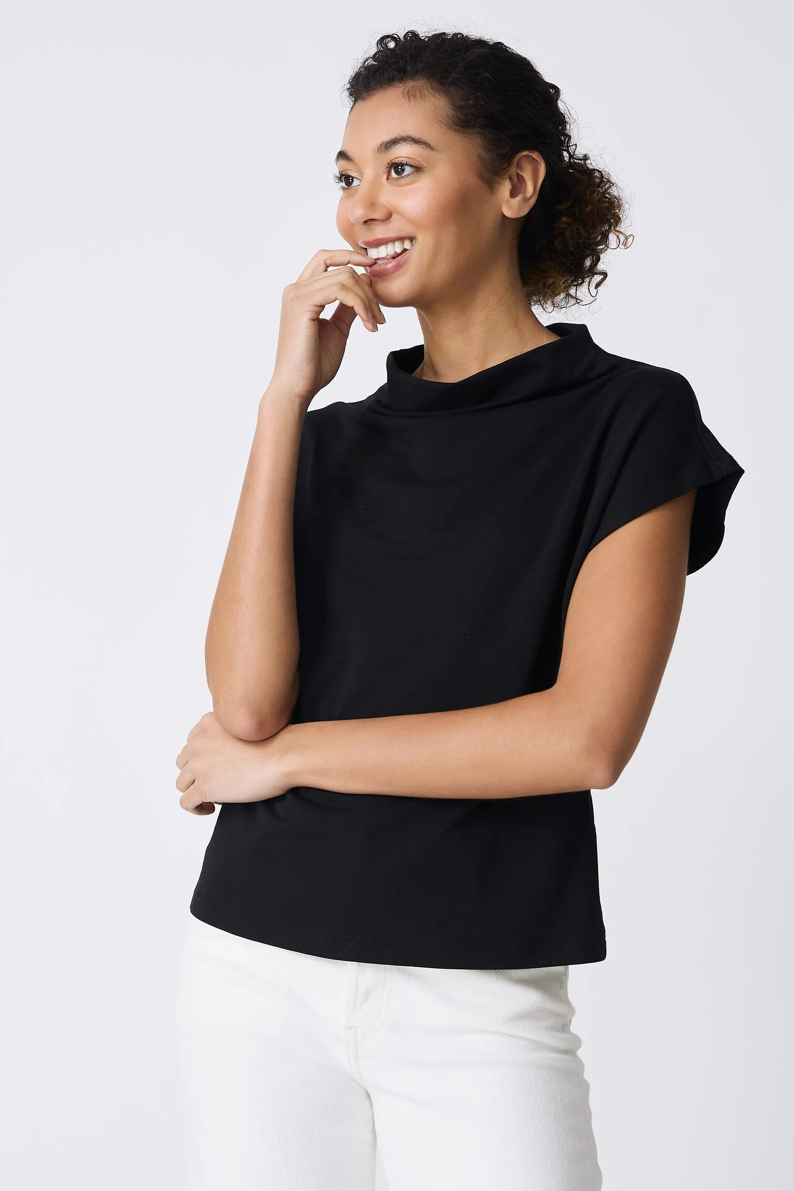 Luca Cowl Top - Black