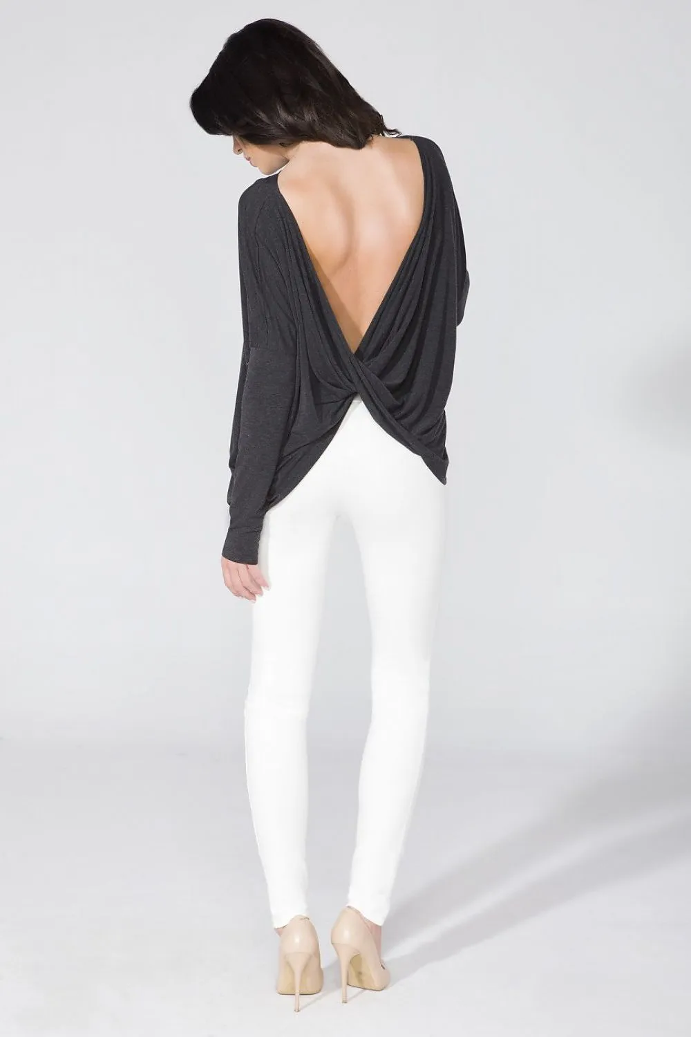 Luxurious Raw-Edge Knit Blouse