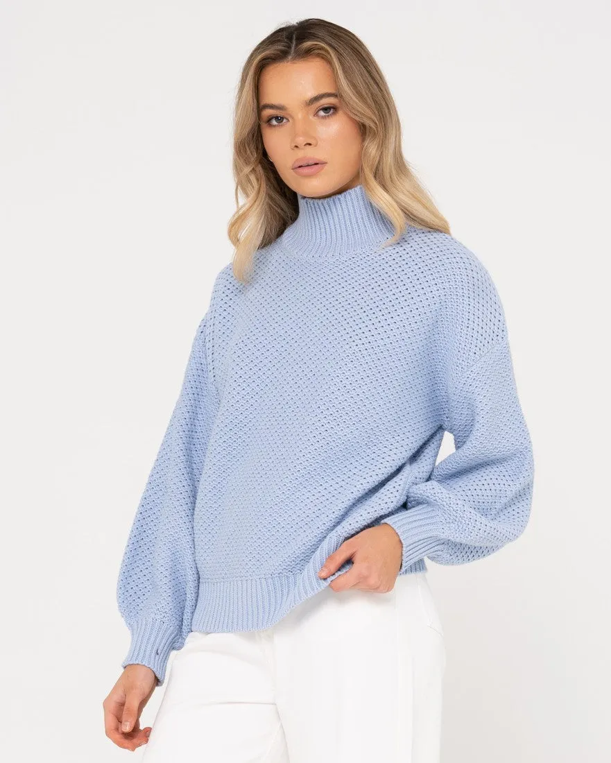 Marlow Relaxed Chunky Mock Neck Knit