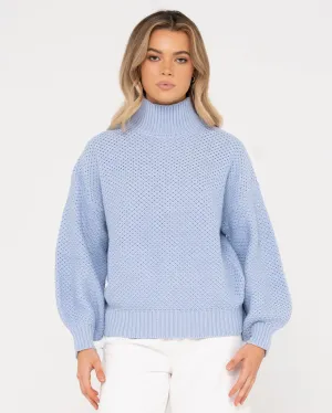 Marlow Relaxed Chunky Mock Neck Knit