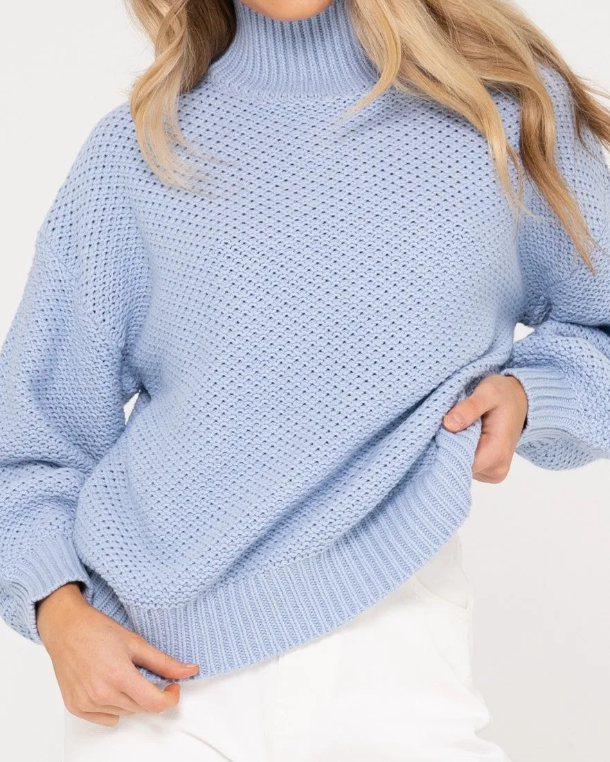Marlow Relaxed Chunky Mock Neck Knit