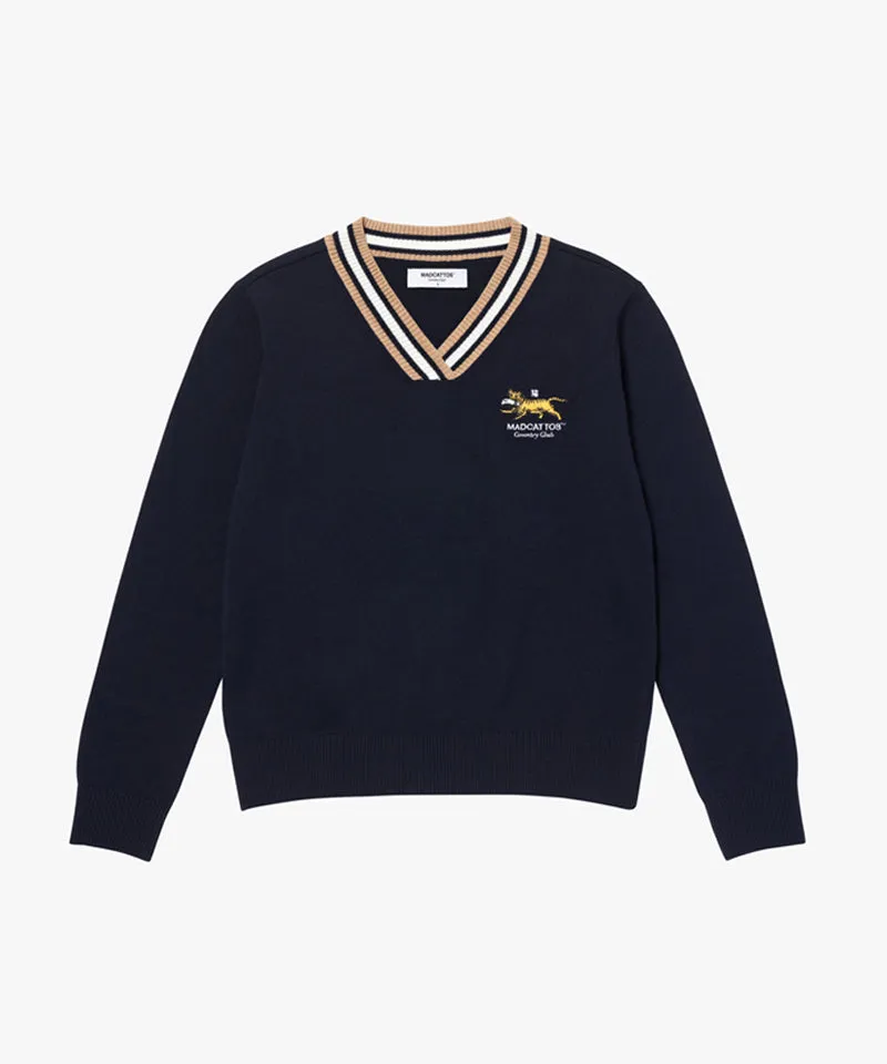 MCC W V-Neck Sweater - Dark Navy