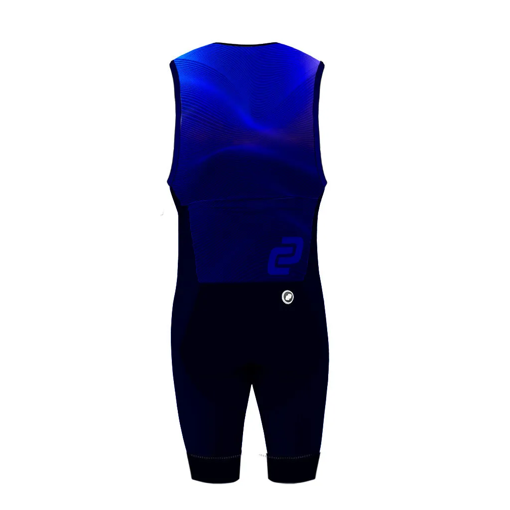 Men's Blue Motion Sleeveless Tri Suit