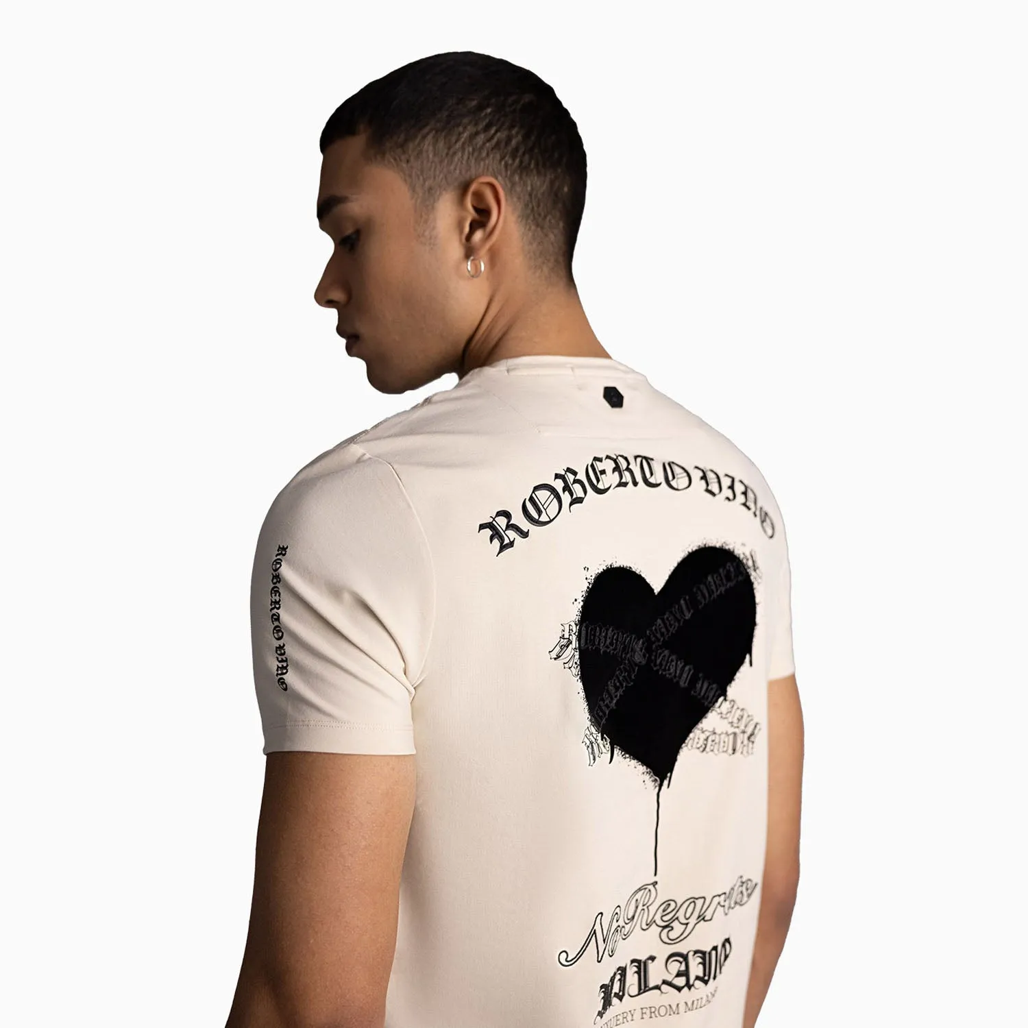 Men's Heart Crew Neck T Shirt