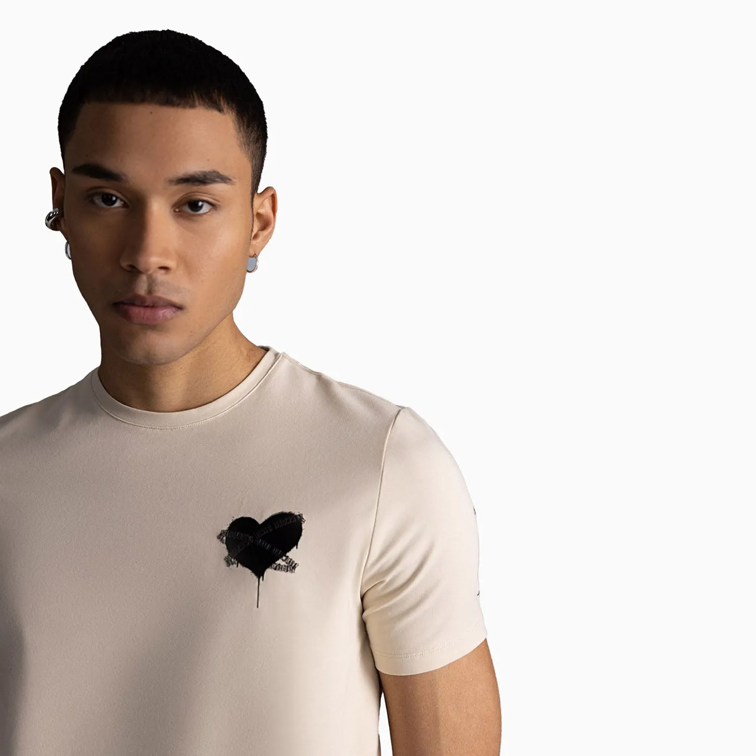 Men's Heart Crew Neck T Shirt