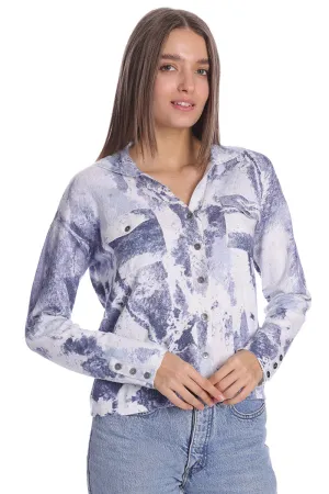 Minnie Rose Print Camp Shirt
