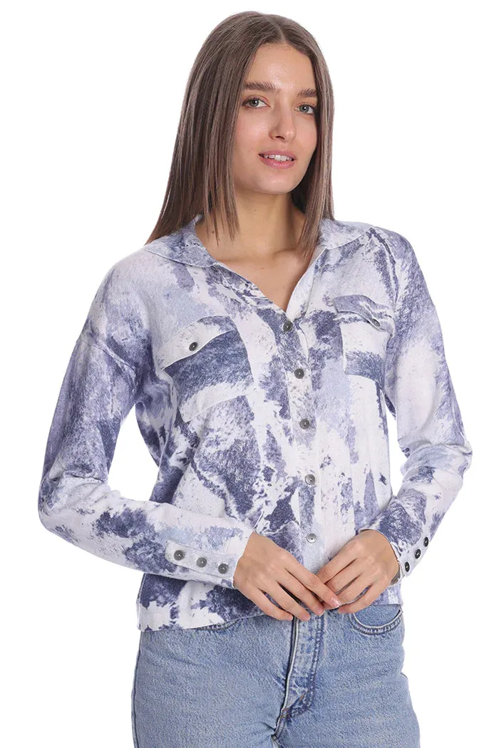 Minnie Rose Print Camp Shirt