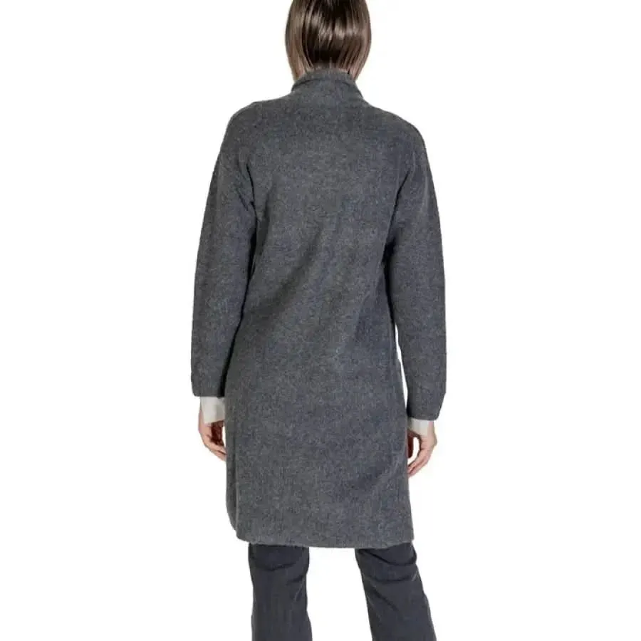 Morgan De Toi Women's Grey Knit Sweater for Fall Winter