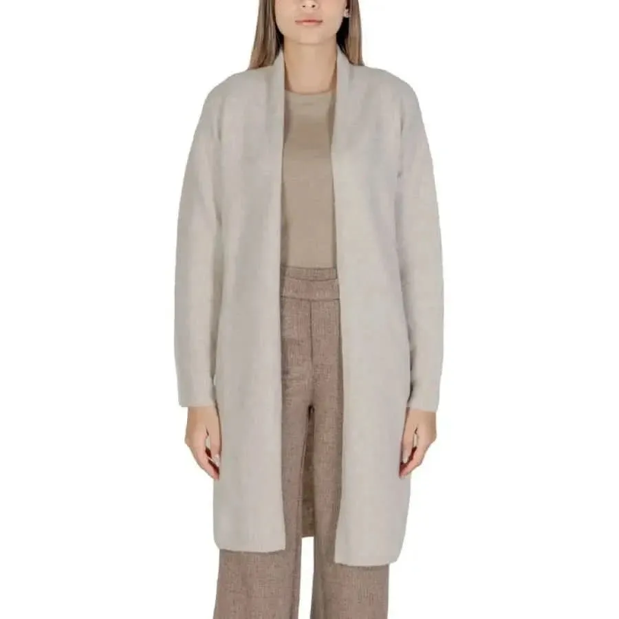 Morgan De Toi Women's Grey Knit Sweater for Fall Winter