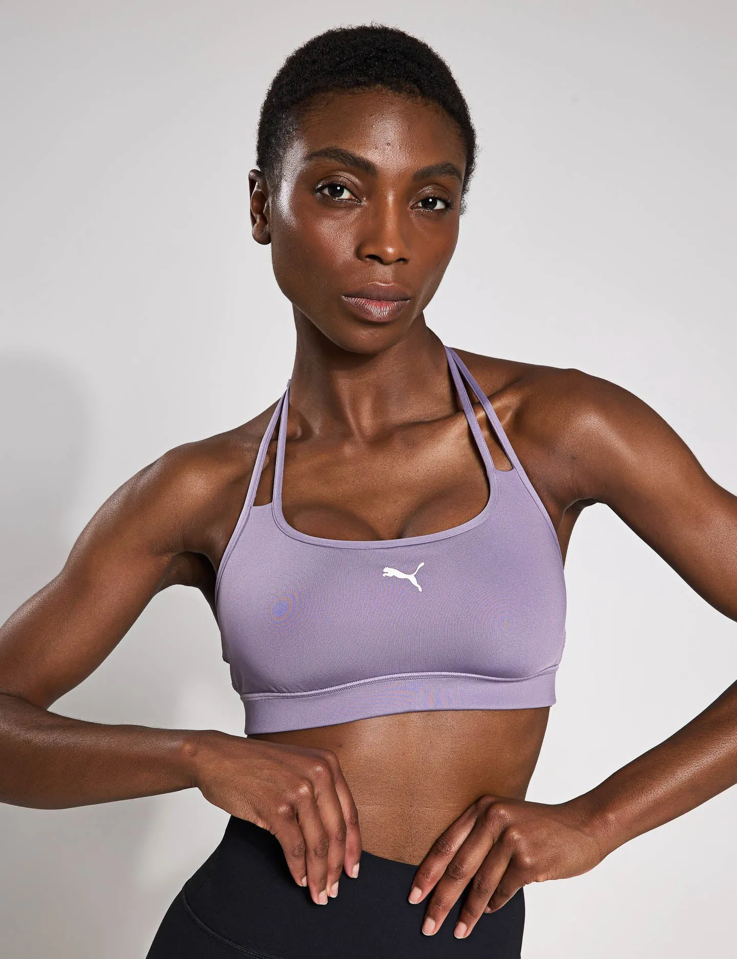 Move Strappy Bra - Pale Plum