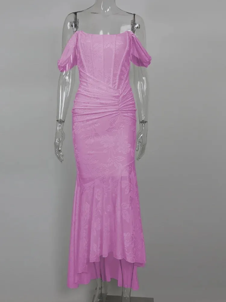 Mozision Off-Shoulder Backless Evening Dress – Purple Sleeveless Bodycon for Unforgettable Parties