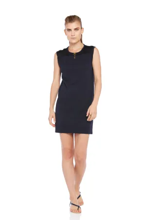 Navy Intarsia Dress