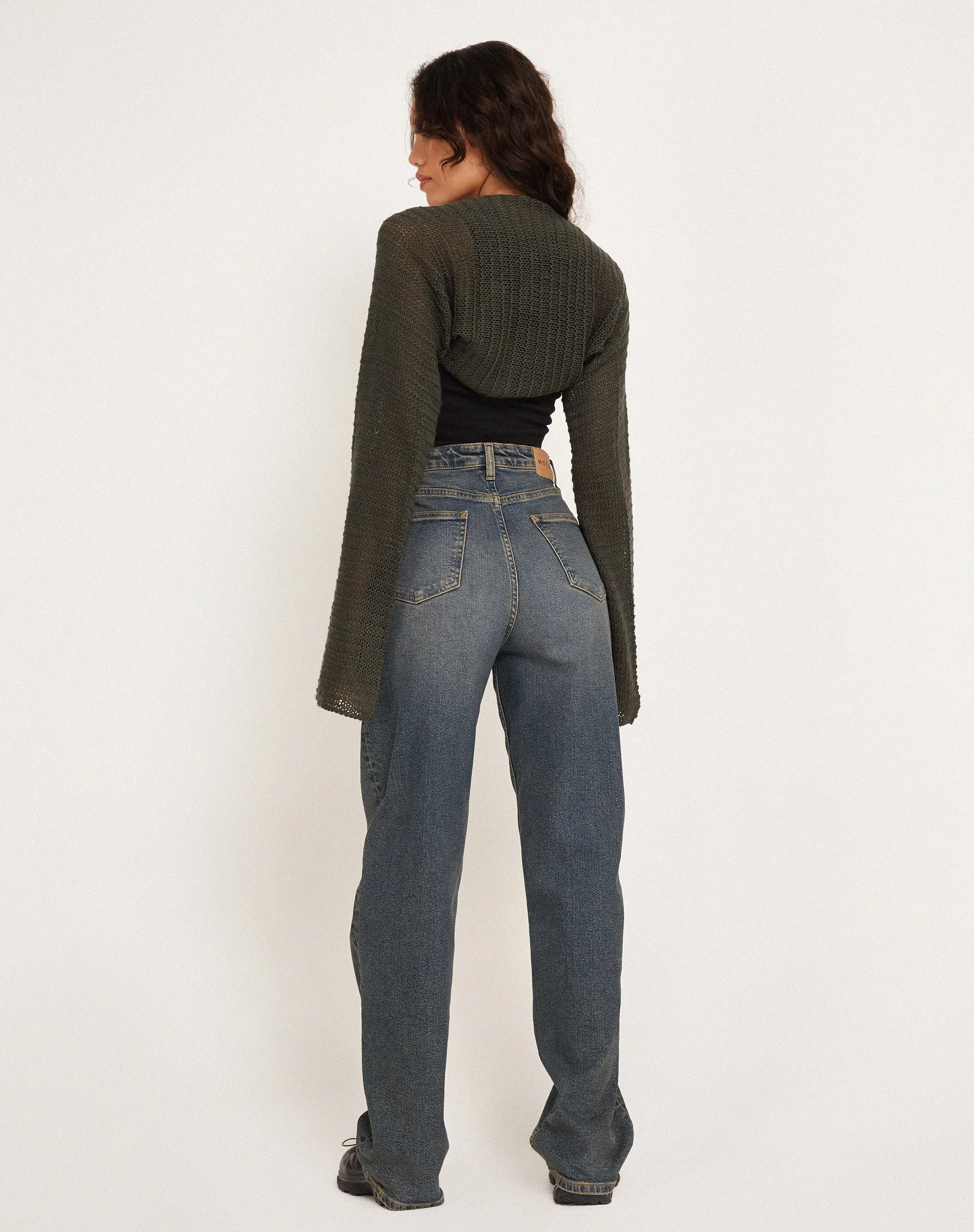 Nobila Shrug Top in Khaki