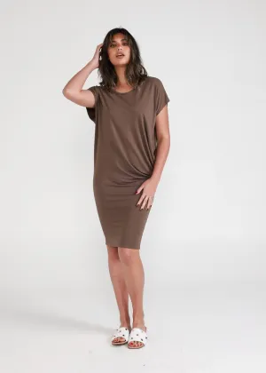 Nora Asymmetrical Bamboo T-Shirt Dress