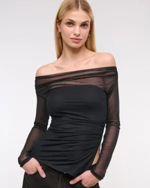 Off-The-Shoulder Draped Top