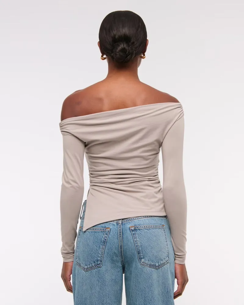 Off-The-Shoulder Draped Top