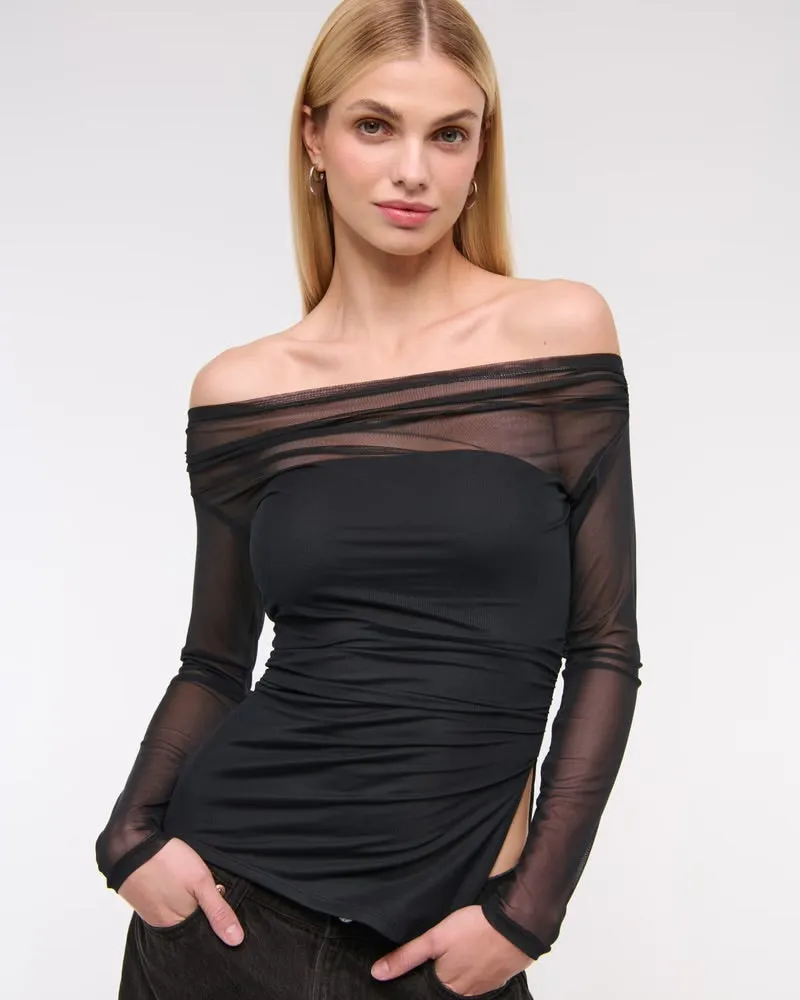 Off-The-Shoulder Draped Top