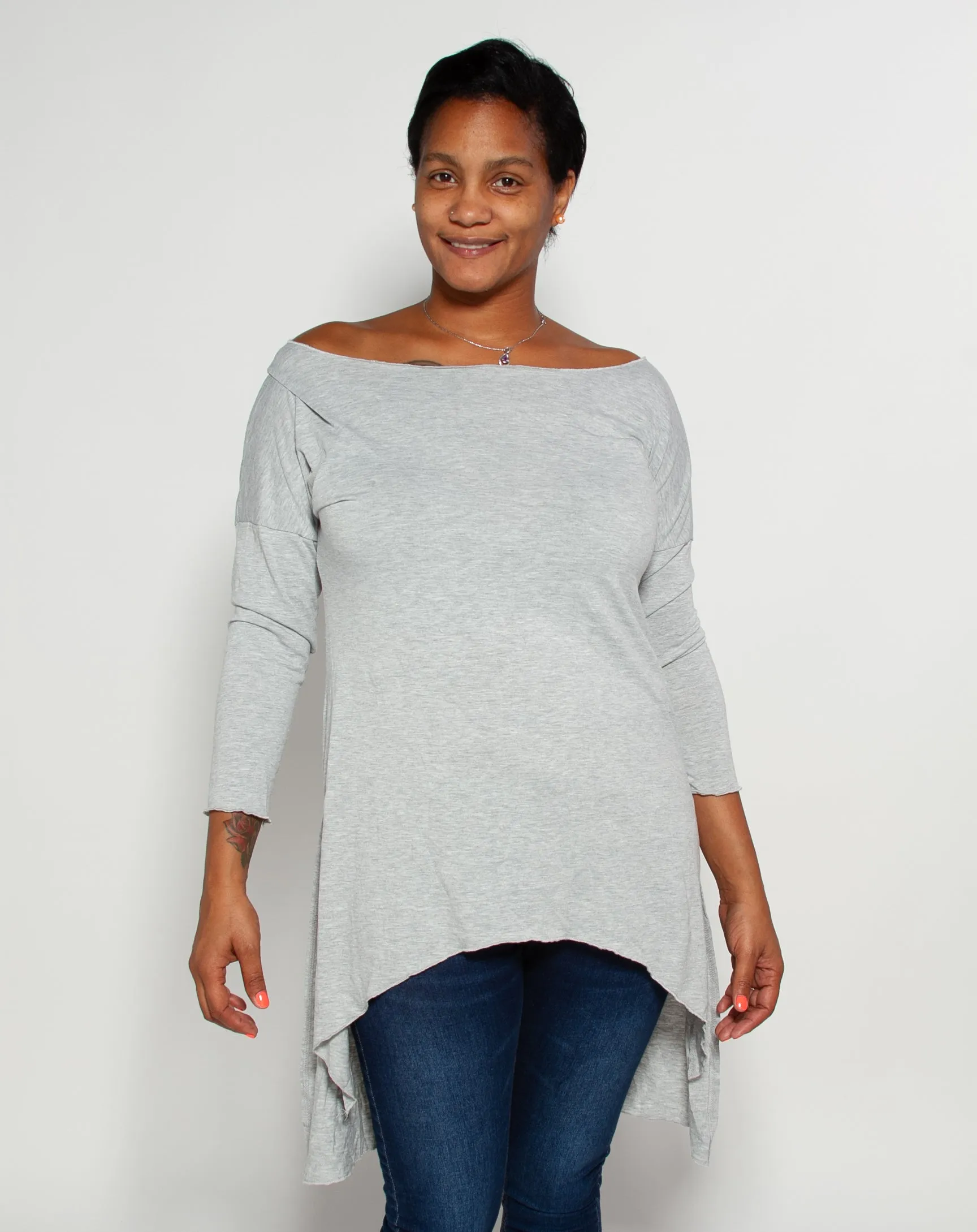 Off The Shoulder Hem Top