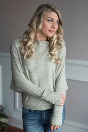 Off The Shoulder Top ~ Light Green