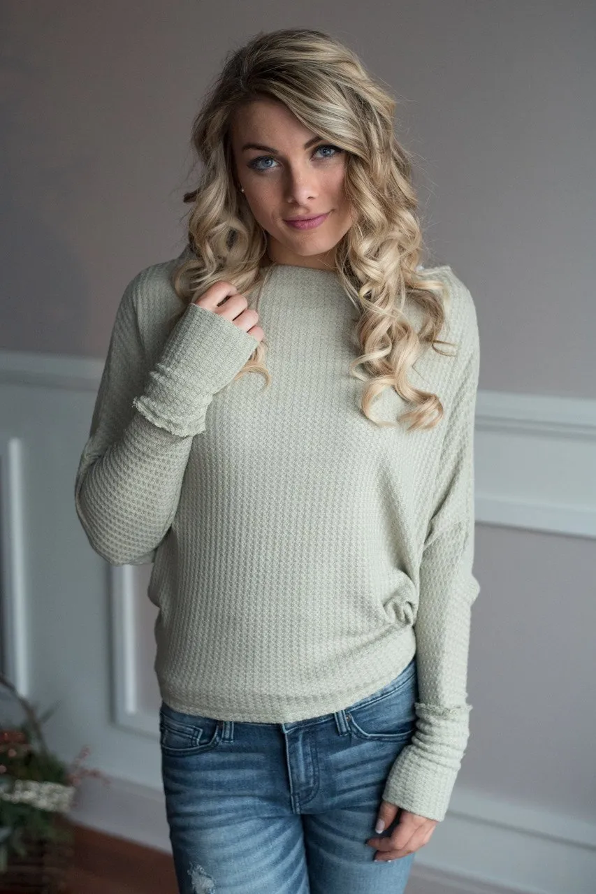 Off The Shoulder Top ~ Light Green