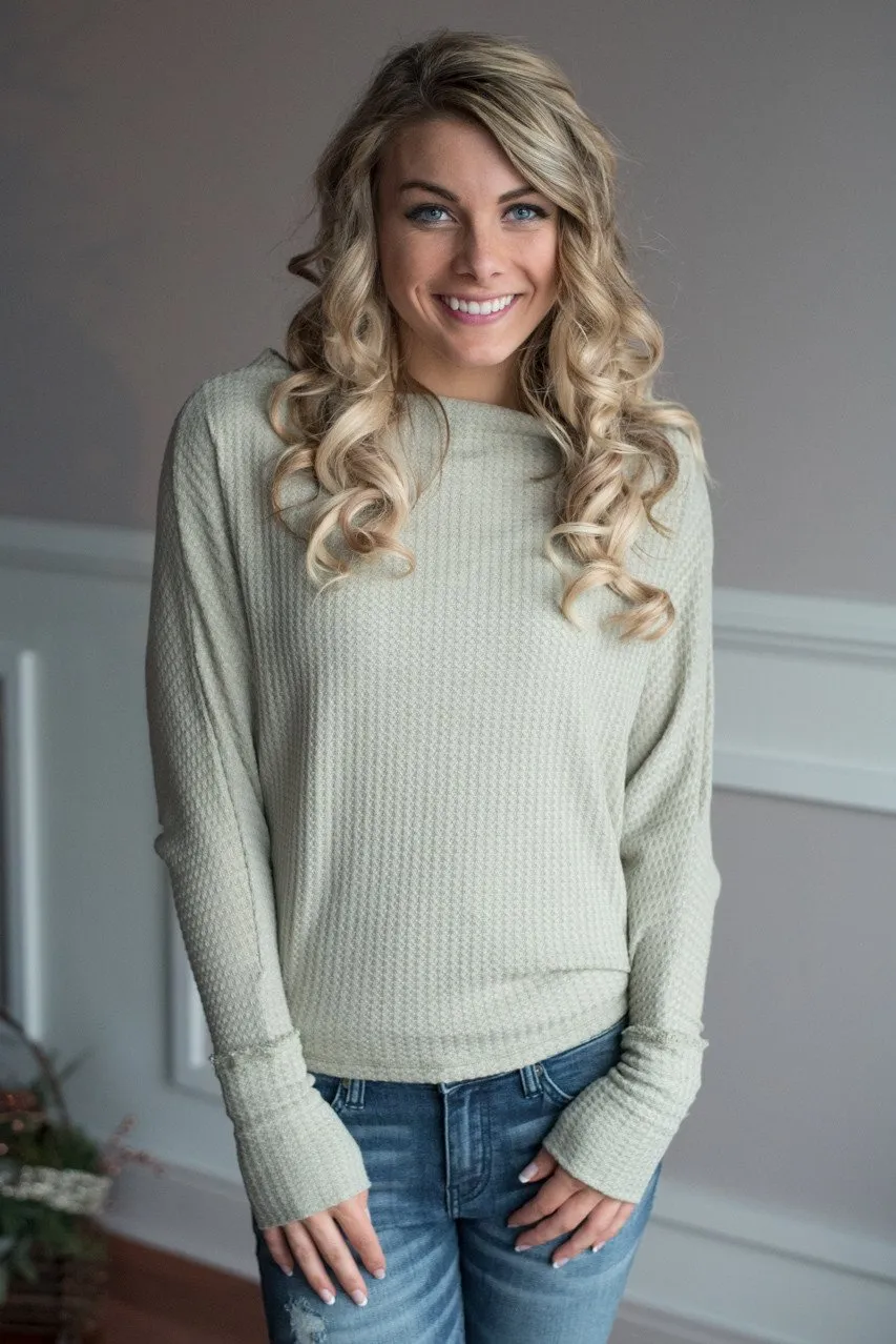 Off The Shoulder Top ~ Light Green