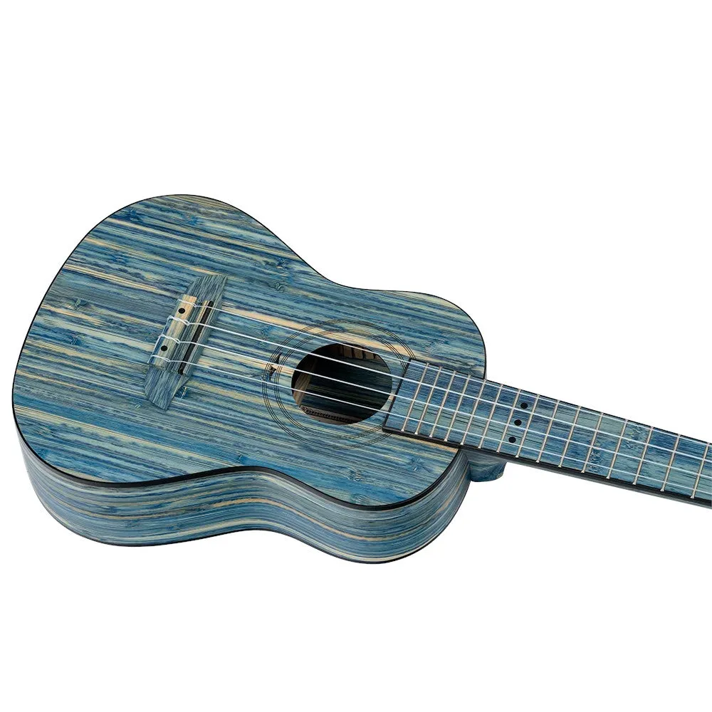 Ortega Bamboo Series Concert Ukulele  - Stone Washed Blue