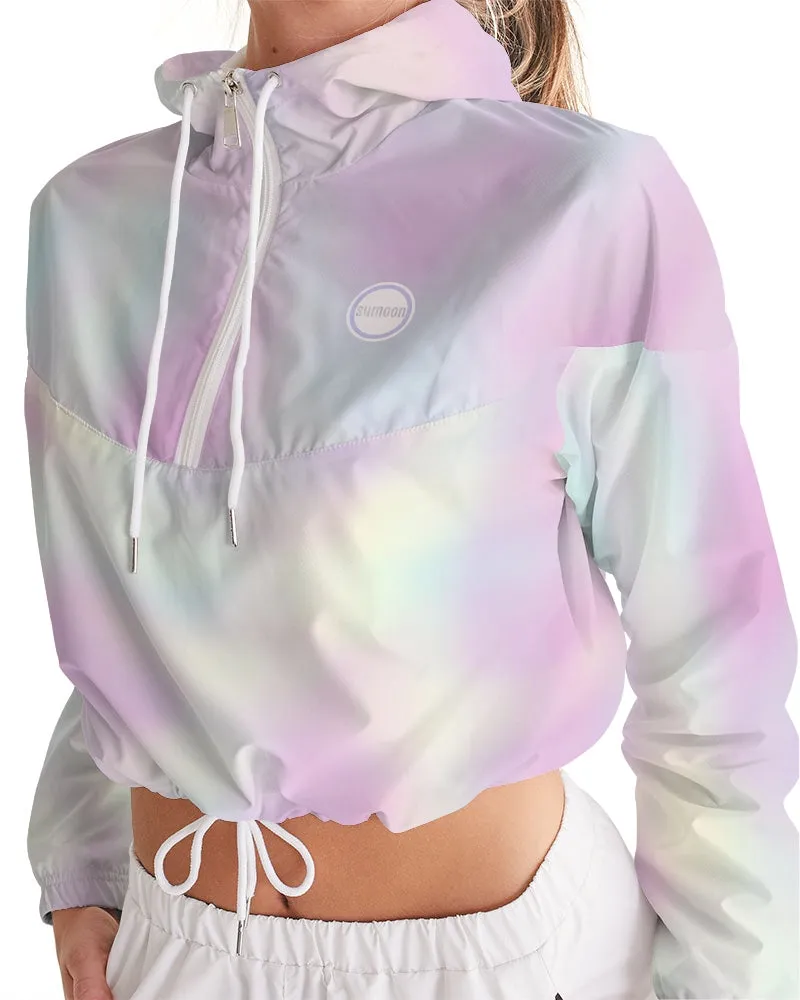 pastel tie-dye cropped windbreaker