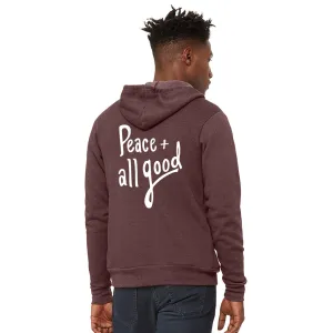 Peace   All Good Zip Up - Plum