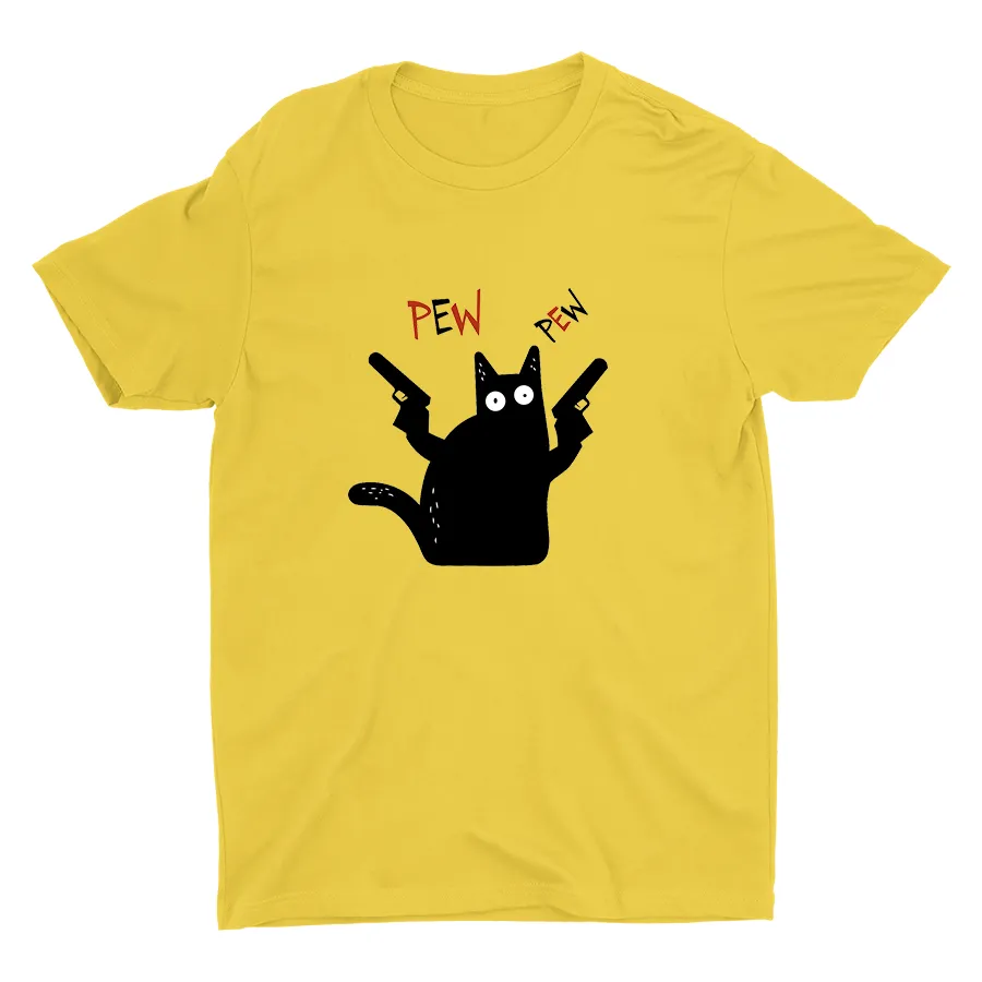 PEW PEW CAT Cotton Tee