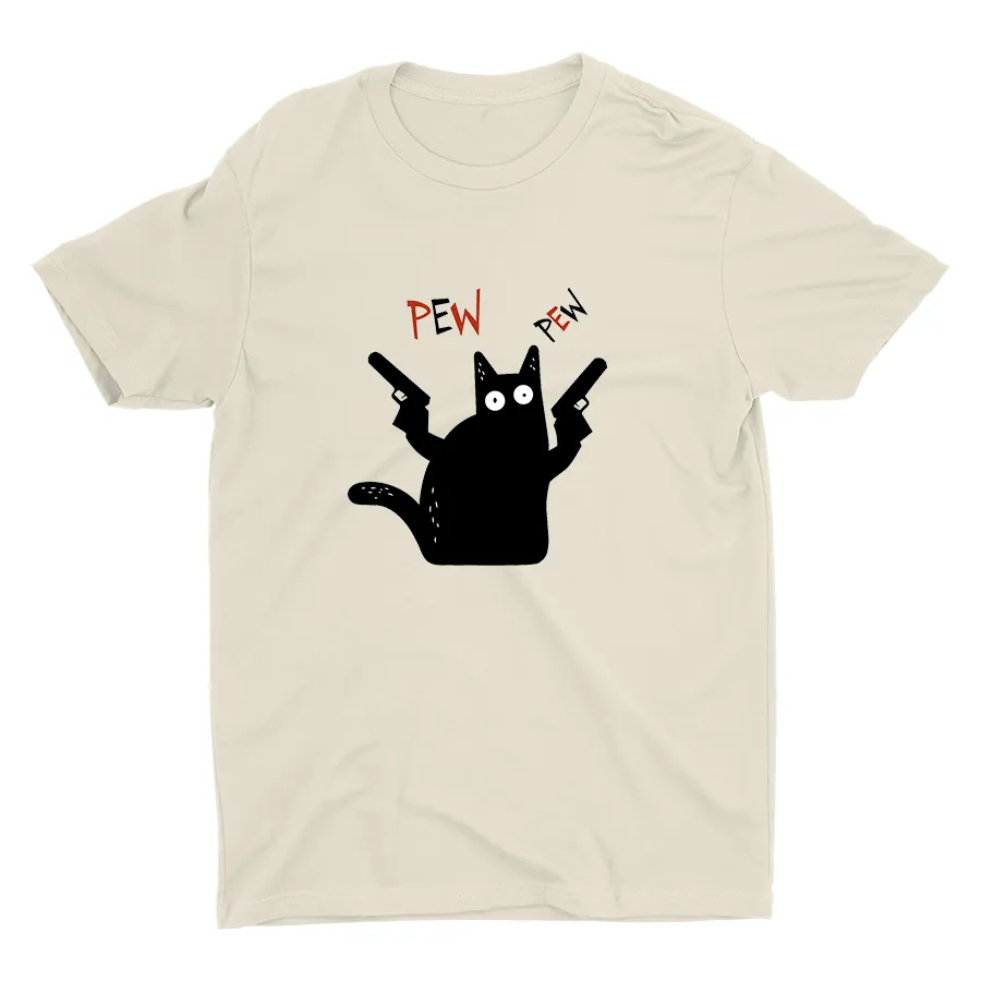 PEW PEW CAT Cotton Tee