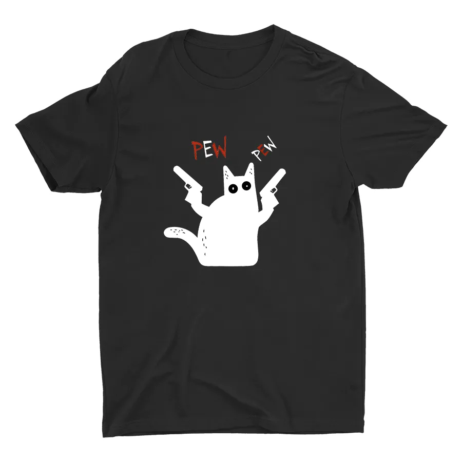PEW PEW CAT Cotton Tee