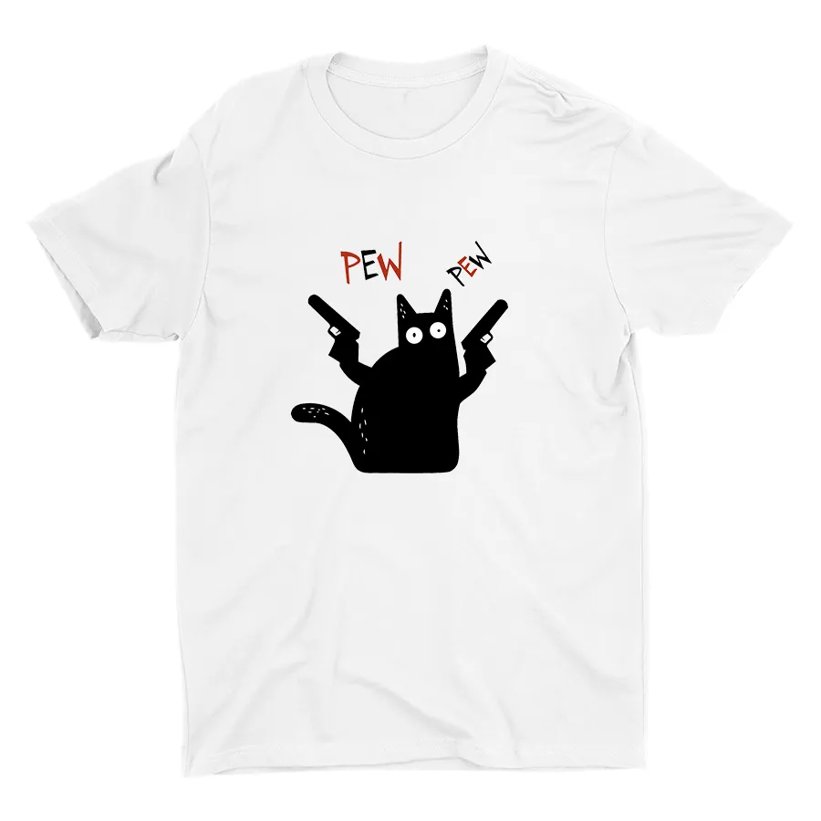 PEW PEW CAT Cotton Tee