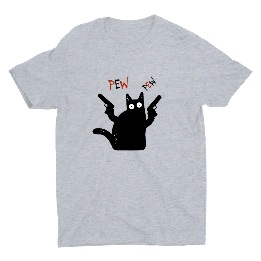 PEW PEW CAT Cotton Tee