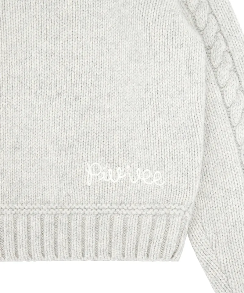 PIV'VEE Alpaca Knit Jumper - Snow Gray