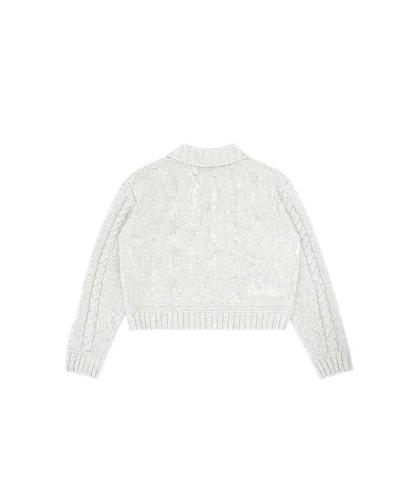 PIV'VEE Alpaca Knit Jumper - Snow Gray