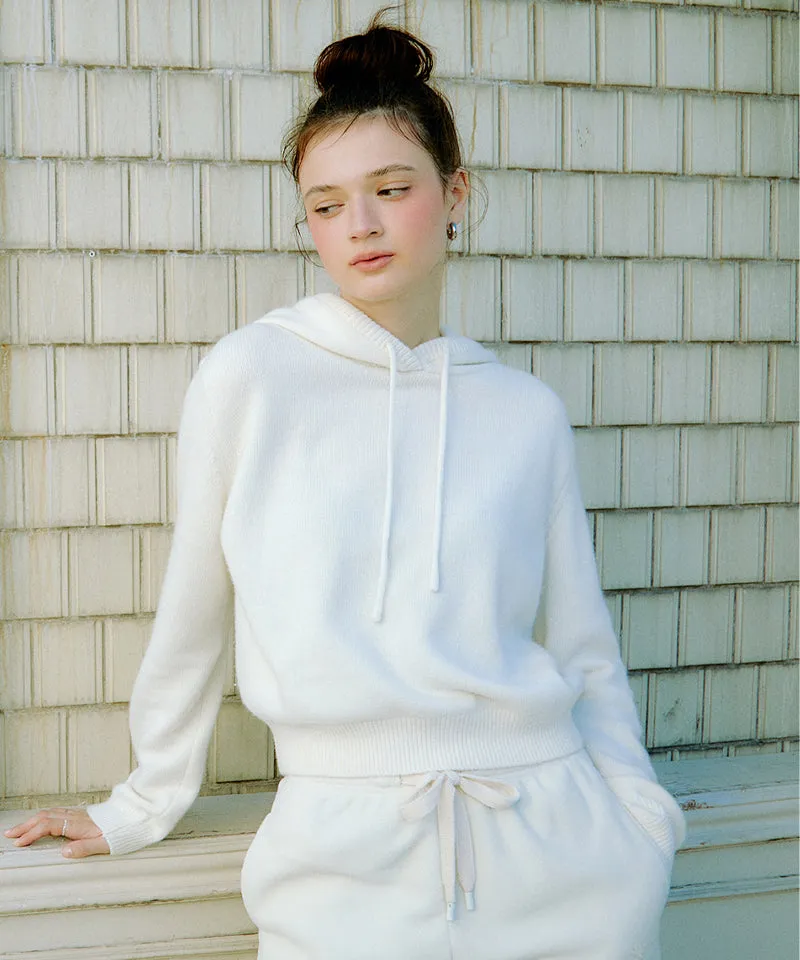 PIV'VEE Cashmere Hoodie - Pure Ivory