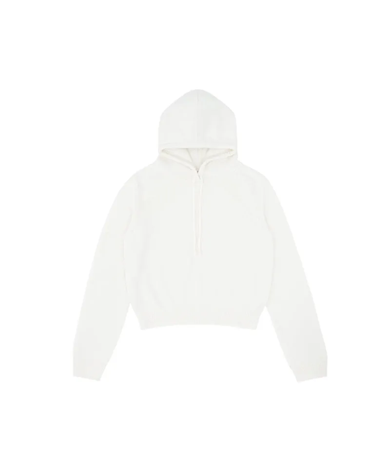 PIV'VEE Cashmere Hoodie - Pure Ivory