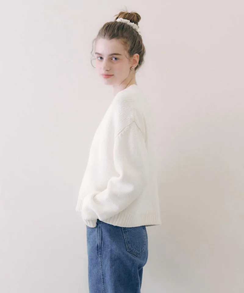 PIV'VEE Cotton Cardigan - Cloud White