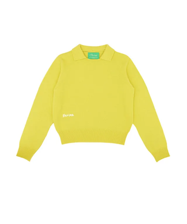 PIV'VEE Detachable Collar Knit - Lemon Yellow