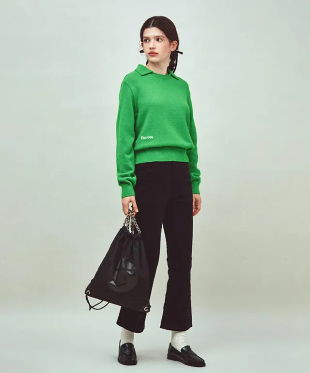 PIV'VEE Detachable Collar Knit - Pine Green